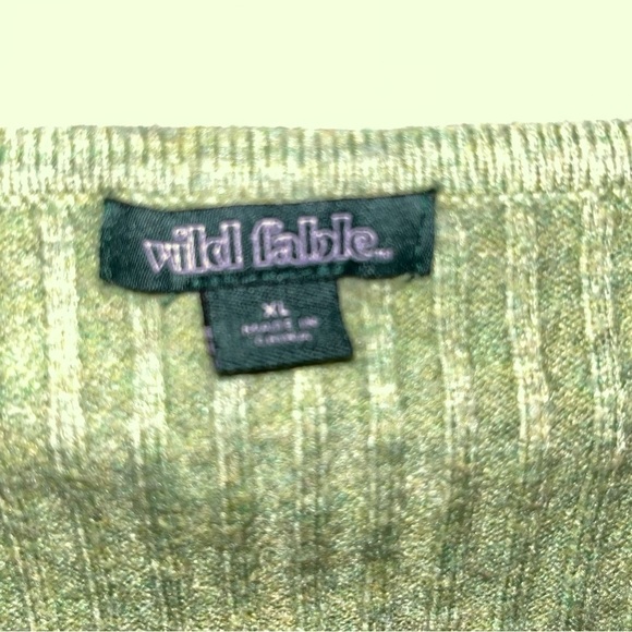 Women's Wild Fable Chartreuse Green Cropped Sweater - Picture 5 of 8